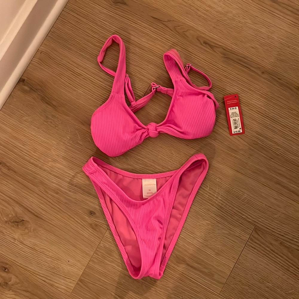 Small top x small bottoms target pink bikini never worn